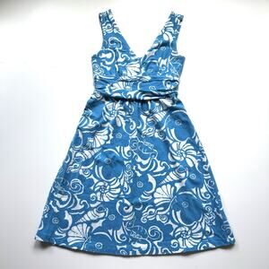 lily pulitzer women's shianne knit ariel blue tide pools A-line stretch size xs